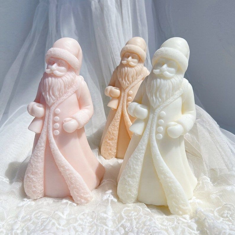 Silicone santa candle molds 