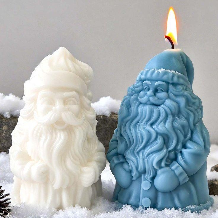 Silicone santa candle mold 